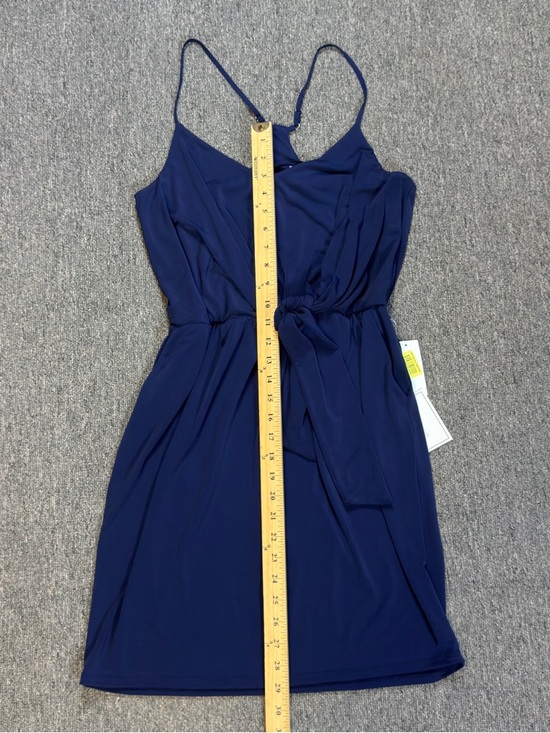 1. State Navy Midi Dress with Tie Waist Size Small Elegant Party Cocktail NEW - Picture 13 of 16